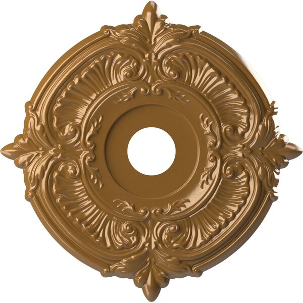 Ekena Millwork Attica PVC Medallion (Canopies up to 6 3/4"), 19"OD x 3 1/2"ID x 1"P, Metallic Vintage Gold CMP19ATDVG - main